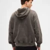 Sudadera con capucha y cremallera oversize de peso grueso para adulto