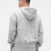 Sudadera con capucha y cremallera oversize de peso grueso para adulto