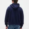 Sudadera con capucha y cremallera oversize de peso grueso para adulto
