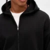 Sudadera con capucha y cremallera oversize de peso grueso para adulto