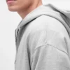 Sudadera con capucha y cremallera oversize de peso grueso para adulto