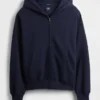 Sudadera con capucha y cremallera oversize de peso grueso para adulto