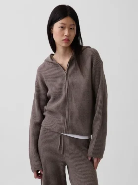 Sudadera con capucha y cremallera oversize de punto Shaker de CashSoft