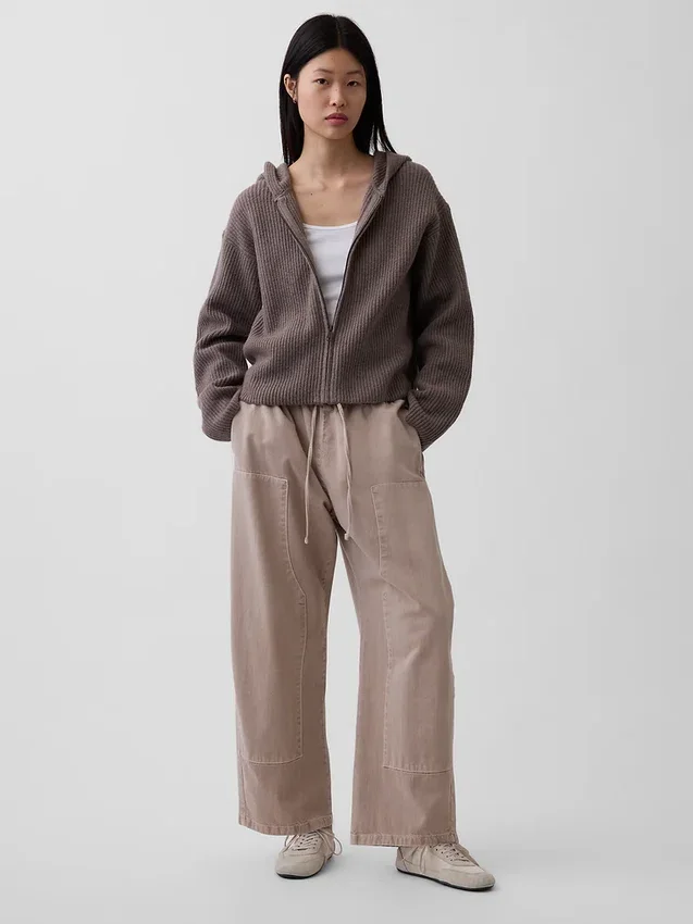 Sudadera con capucha y cremallera oversize de punto Shaker de CashSoft