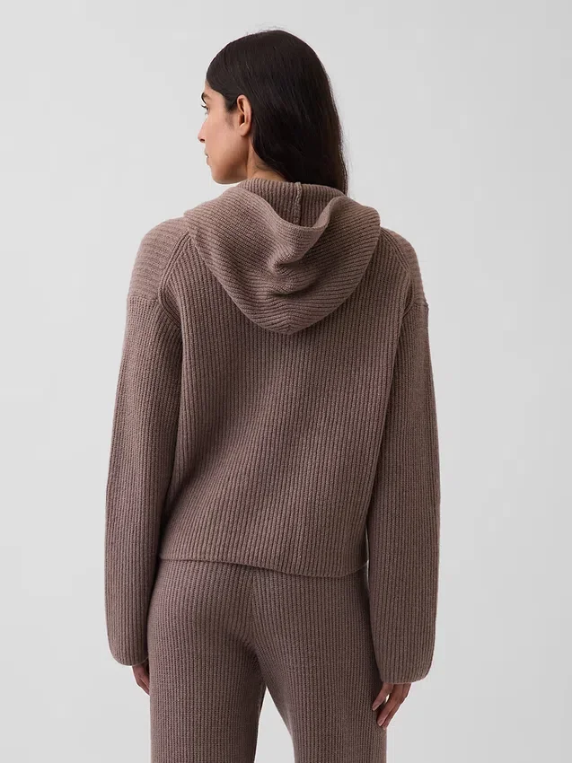Sudadera con capucha y cremallera oversize de punto Shaker de CashSoft