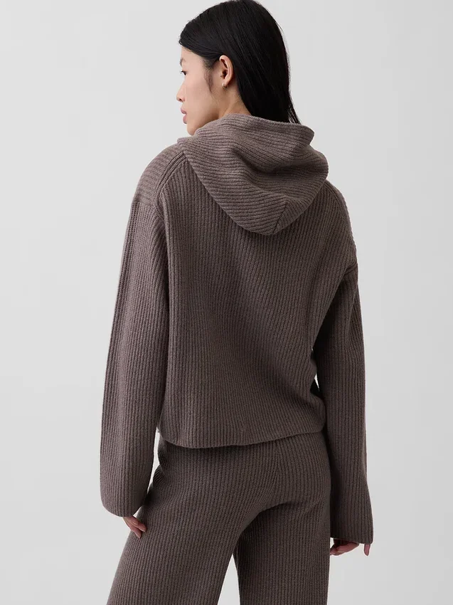 Sudadera con capucha y cremallera oversize de punto Shaker de CashSoft