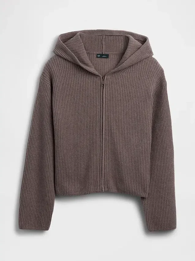 Sudadera con capucha y cremallera oversize de punto Shaker de CashSoft