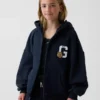 Sudadera con capucha y cremallera oversize Vintagesoft para niños