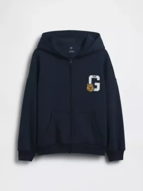 Sudadera con capucha y cremallera oversize Vintagesoft para niños