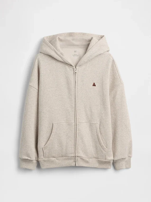 Sudadera con capucha y cremallera oversize Vintagesoft para niños