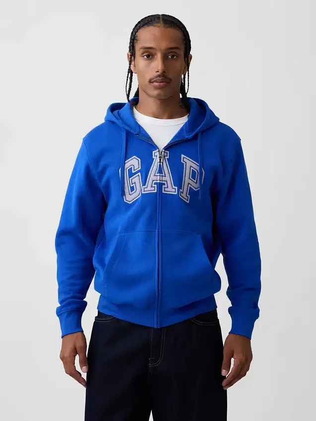 Sudadera con capucha y cremallera para adulto «Vintagesoft Arch Logo»
