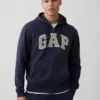 Sudadera con capucha y cremallera para adulto «Vintagesoft Arch Logo»
