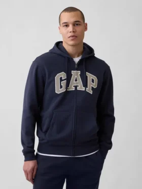 Sudadera con capucha y cremallera para adulto «Vintagesoft Arch Logo»