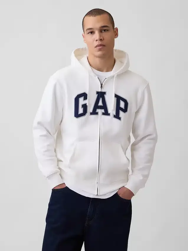 Sudadera con capucha y cremallera para adulto «Vintagesoft Arch Logo»