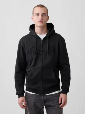 Sudadera con capucha y cremallera para adulto «Vintagesoft Arch Logo»
