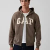 Sudadera con capucha y cremallera para adulto «Vintagesoft Arch Logo»