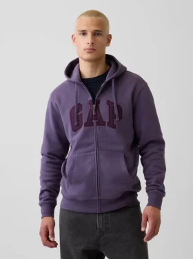 Sudadera con capucha y cremallera para adulto «Vintagesoft Arch Logo»