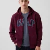 Sudadera con capucha y cremallera para adulto «Vintagesoft Arch Logo»