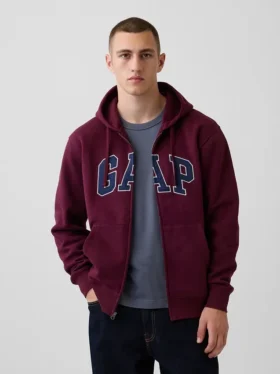 Sudadera con capucha y cremallera para adulto «Vintagesoft Arch Logo»