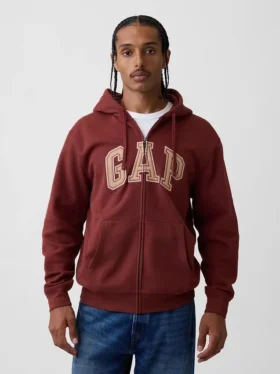 Sudadera con capucha y cremallera para adulto «Vintagesoft Arch Logo»