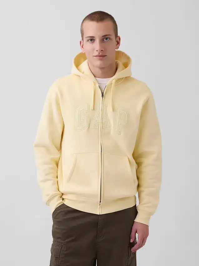 Sudadera con capucha y cremallera para adulto «Vintagesoft Arch Logo»