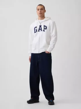 Sudadera con capucha y cremallera para adulto «Vintagesoft Arch Logo»