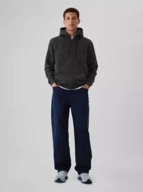 Sudadera con capucha y cremallera para adulto «Vintagesoft Arch Logo»