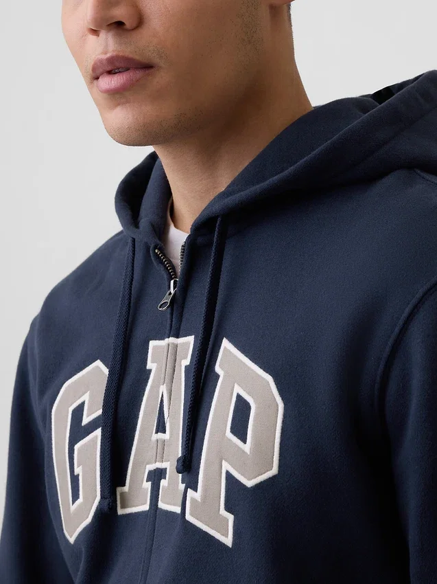 Sudadera con capucha y cremallera para adulto «Vintagesoft Arch Logo»