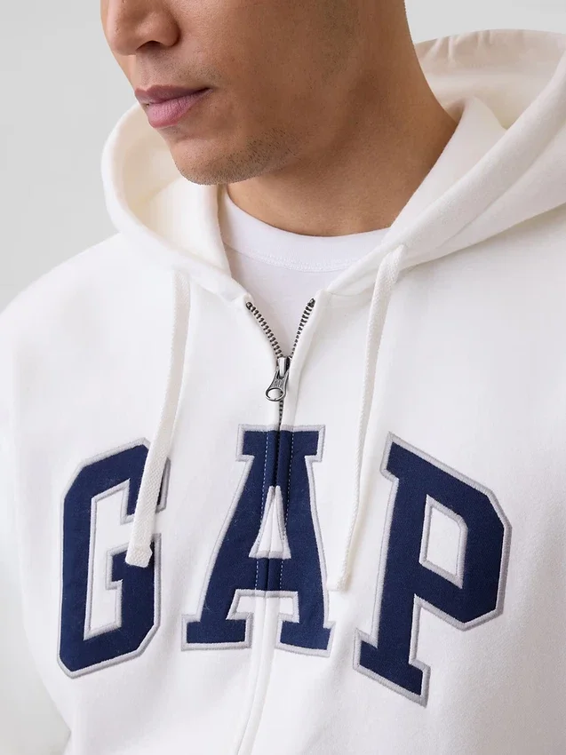 Sudadera con capucha y cremallera para adulto «Vintagesoft Arch Logo»