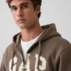 Sudadera con capucha y cremallera para adulto «Vintagesoft Arch Logo»