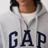 Sudadera con capucha y cremallera para adulto «Vintagesoft Arch Logo»
