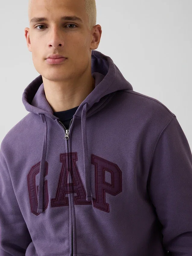 Sudadera con capucha y cremallera para adulto «Vintagesoft Arch Logo»