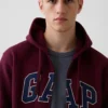Sudadera con capucha y cremallera para adulto «Vintagesoft Arch Logo»