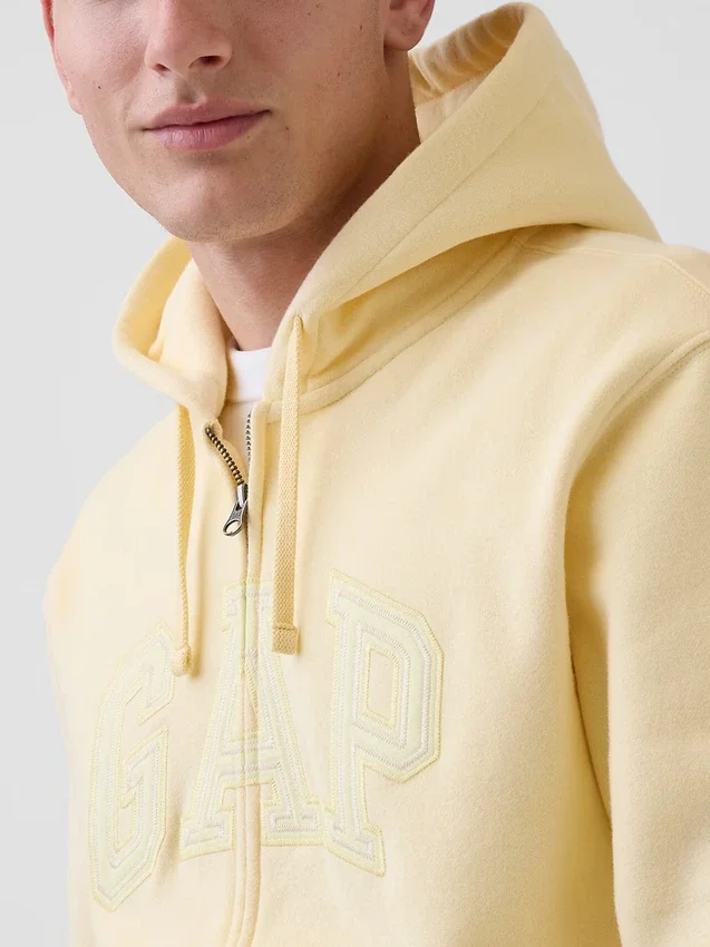 Sudadera con capucha y cremallera para adulto «Vintagesoft Arch Logo»