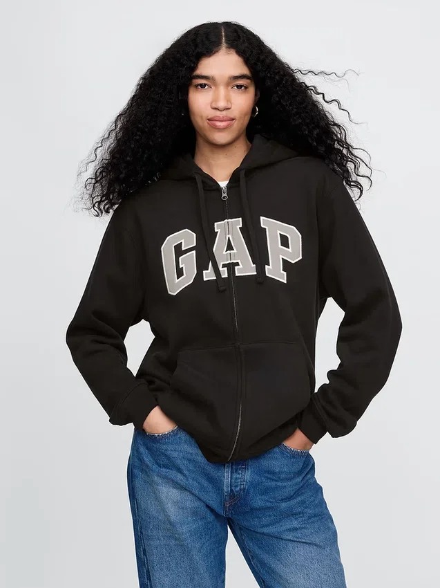 Sudadera con capucha y cremallera para adulto «Vintagesoft Arch Logo»