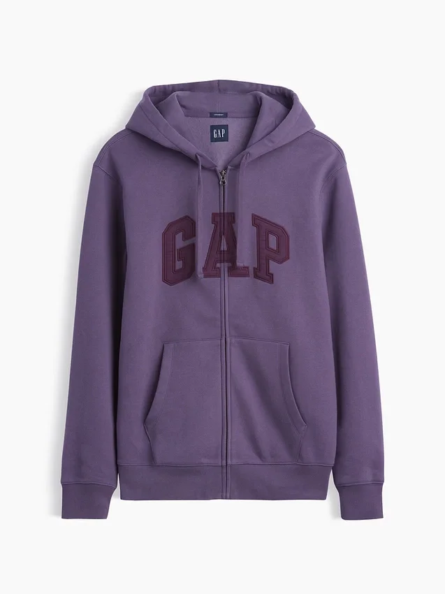 Sudadera con capucha y cremallera para adulto «Vintagesoft Arch Logo»