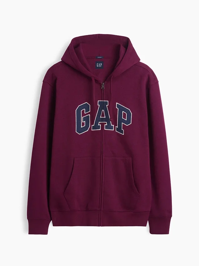 Sudadera con capucha y cremallera para adulto «Vintagesoft Arch Logo»