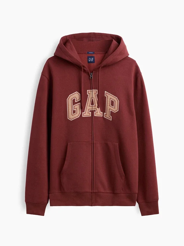Sudadera con capucha y cremallera para adulto «Vintagesoft Arch Logo»