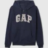 Sudadera con capucha y cremallera para adulto «Vintagesoft Arch Logo»