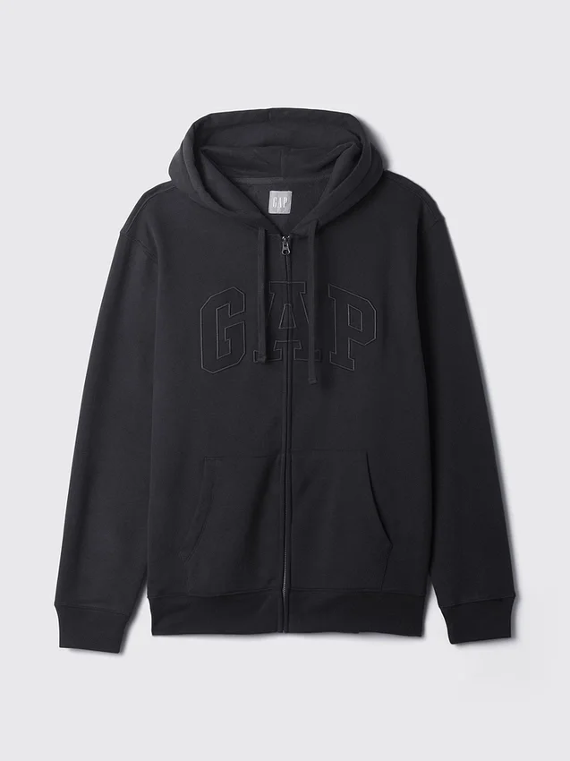 Sudadera con capucha y cremallera para adulto «Vintagesoft Arch Logo»