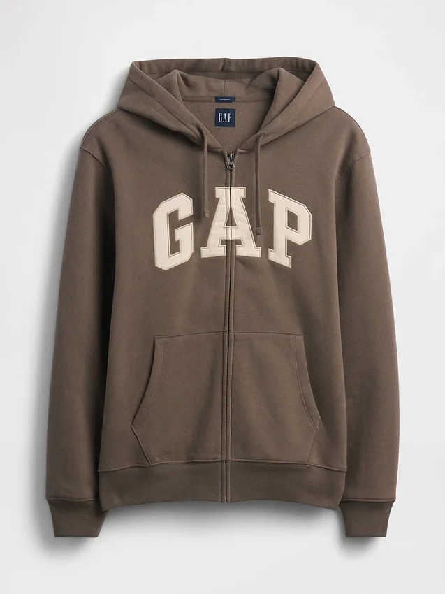 Sudadera con capucha y cremallera para adulto «Vintagesoft Arch Logo»