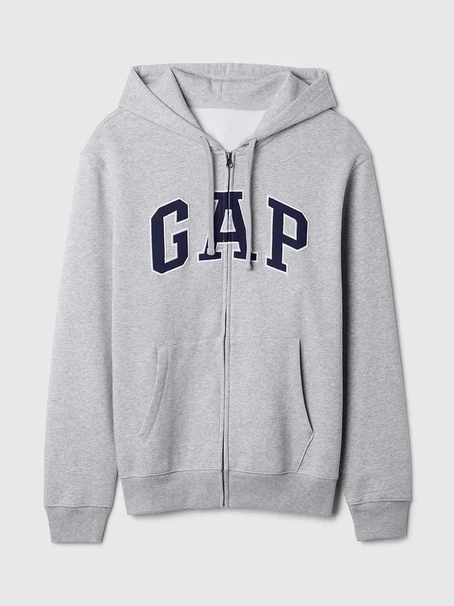 Sudadera con capucha y cremallera para adulto «Vintagesoft Arch Logo»