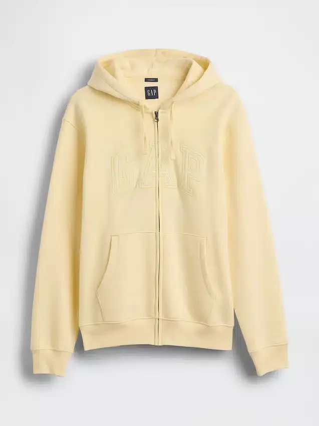 Sudadera con capucha y cremallera para adulto «Vintagesoft Arch Logo»
