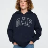 Sudadera con capucha y cremallera para niño con logotipo Vintagesoft