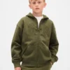 Sudadera con capucha y cremallera para niño con logotipo Vintagesoft