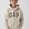 Sudadera con capucha y cremallera para niño con logotipo Vintagesoft