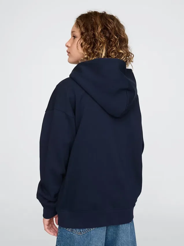 Sudadera con capucha y cremallera para niño con logotipo Vintagesoft