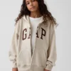 Sudadera con capucha y cremallera para niño con logotipo Vintagesoft