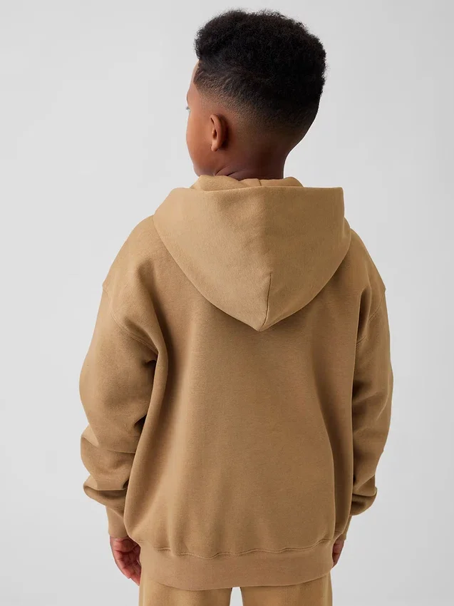 Sudadera con capucha y cremallera para niño con logotipo Vintagesoft