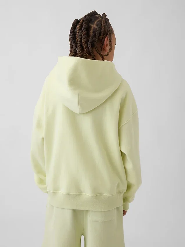 Sudadera con capucha y cremallera para niño con logotipo Vintagesoft